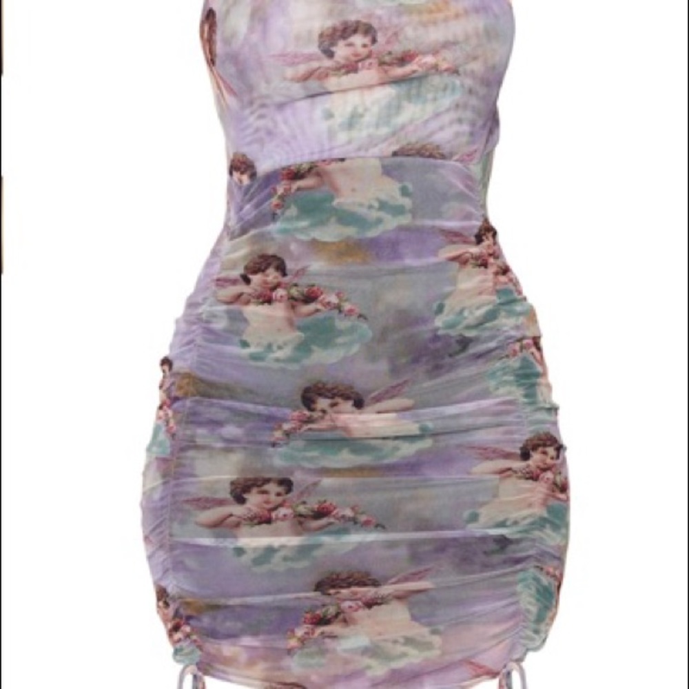 Multi Renaissance Printed Bodycon dress - Picture 4 of 4